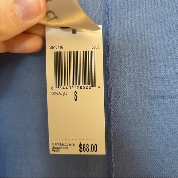 NWT Philosophy Dusty Blue Open Front Relaxed Light Weight Cardigan Size Small - Picture 4 of 9